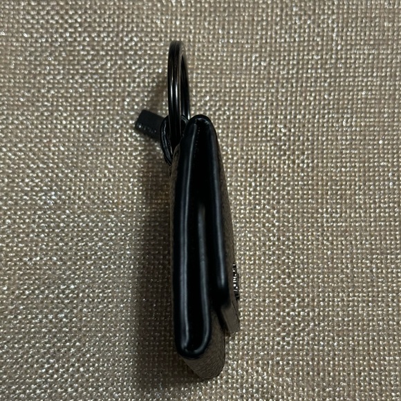 NWOT-COACH Gold and Black Leather Horse Carriage Photo Frame Bag Charm, Keychain - Picture 4 of 12